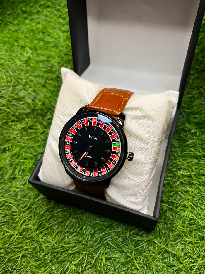 Cassino Dial Leather Watch