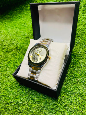 Premium Selver and golden Arabic  Watch