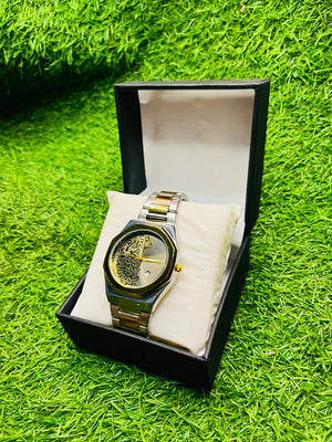 Premium Selver and golden Arabic  Watch