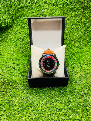 Cassino Dial Leather Watch