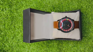 Cassino Dial Leather Watch